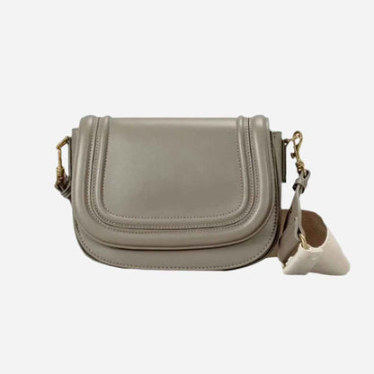 Grey Women leather Crossbody bag