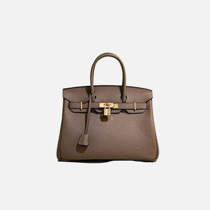 2024 top layer cowhide women's bag high-end platinum bag fashionable temperament genuine leather women's bag classic all-match handbag