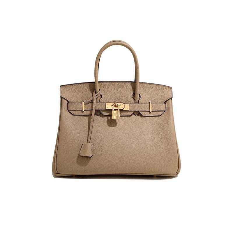 2024 top layer cowhide women's bag high-end platinum bag fashionable temperament genuine leather women's bag classic all-match handbag