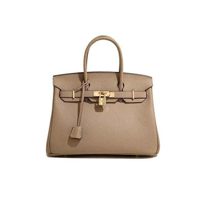 2024 top layer cowhide women's bag high-end platinum bag fashionable temperament genuine leather women's bag classic all-match handbag