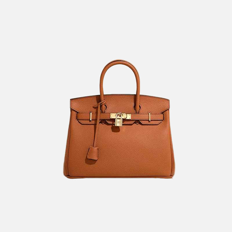 2024 top layer cowhide women's bag high-end platinum bag fashionable temperament genuine leather women's bag classic all-match handbag