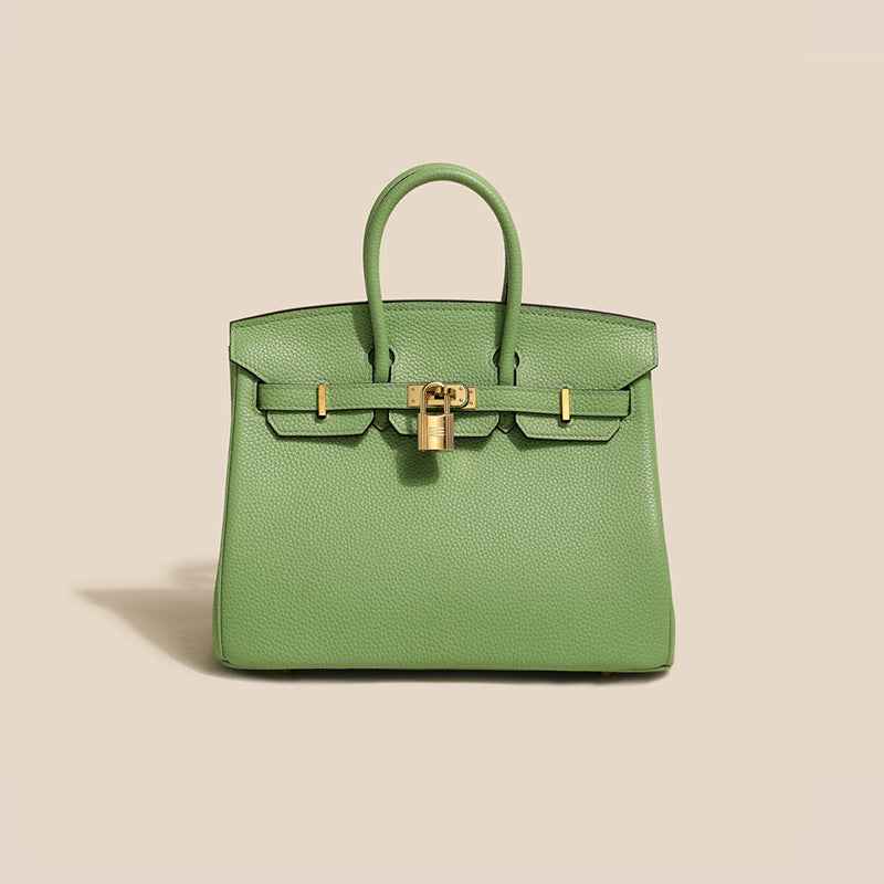 2024 top layer cowhide women's bag high-end platinum bag fashionable temperament genuine leather women's bag classic all-match handbag