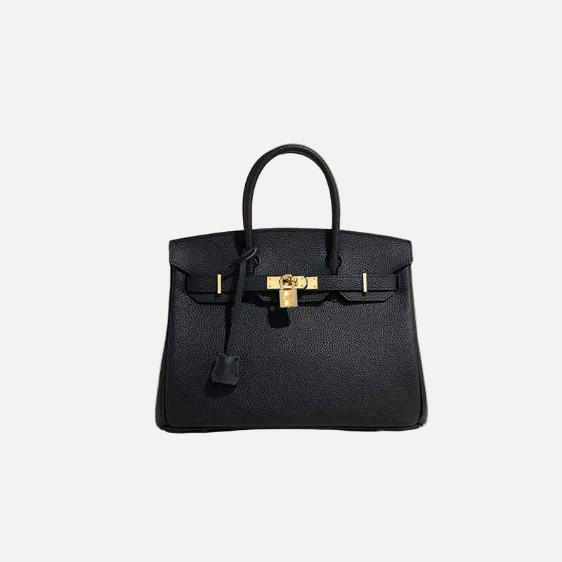 2024 top layer cowhide women's bag high-end platinum bag fashionable temperament genuine leather women's bag classic all-match handbag