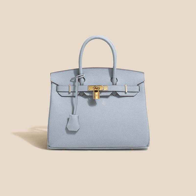 2024 top layer cowhide women's bag high-end platinum bag fashionable temperament genuine leather women's bag classic all-match handbag